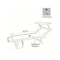 Lettino Prendisole Con Tettuccio Cosma Bari Bianco -Brunner lettino prendisole con tettuccio cosma bari bianco per spiaggia mare o giardino 2
