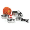 Pentole Beaver Brand Alpina 16 -Brunner pentole beaver brand alpina 16 acciaio inox inossidabile 8 pezzi per 2 persone