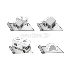 Stuoia Brunner Kinetic 250x600 -Brunner stuoia brunner kinetic 250x600 grammatura 400 copertura pavimento protezione campeggio tenda camper roulotte 2