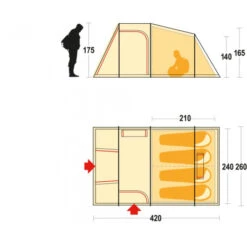 Tenda Ferrino Meteora 4 -Brunner tenda ferrino meteora 4 family ampia spaziosa abside anteriore campeggio stanziale 2